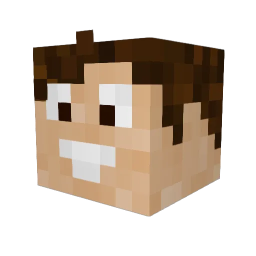 Krooton11 Minecraft avatar head, 3D render