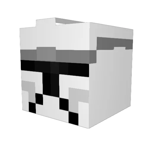Krooyen Minecraft avatar head, 3D render