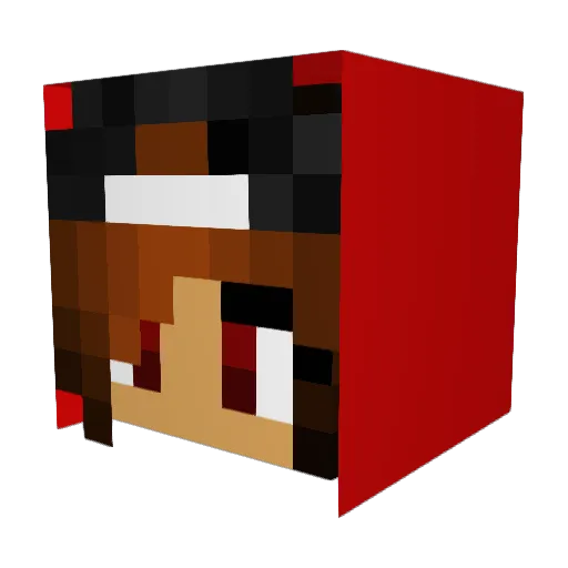 Kropyte Minecraft avatar head, 3D render