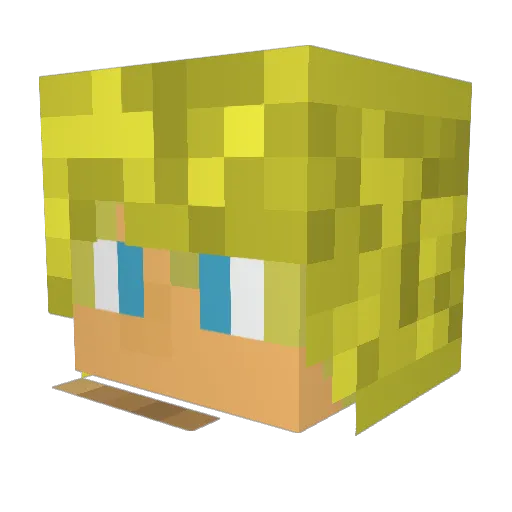 Krosky05 Minecraft avatar head, 3D render