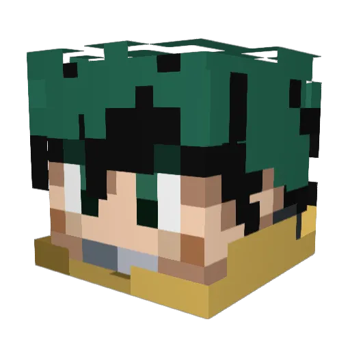 Krosmotor Minecraft avatar head, 3D render