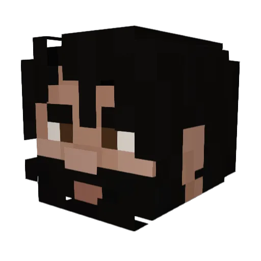 Krosorin Minecraft avatar head, 3D render