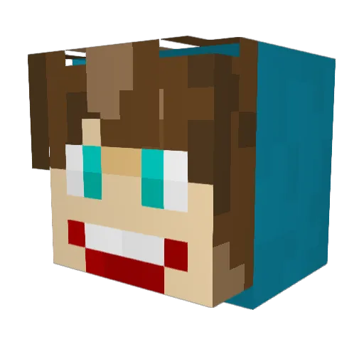 Krossboe Minecraft avatar head, 3D render