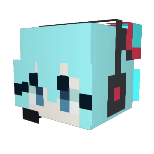 Krostes Minecraft avatar head, 3D render