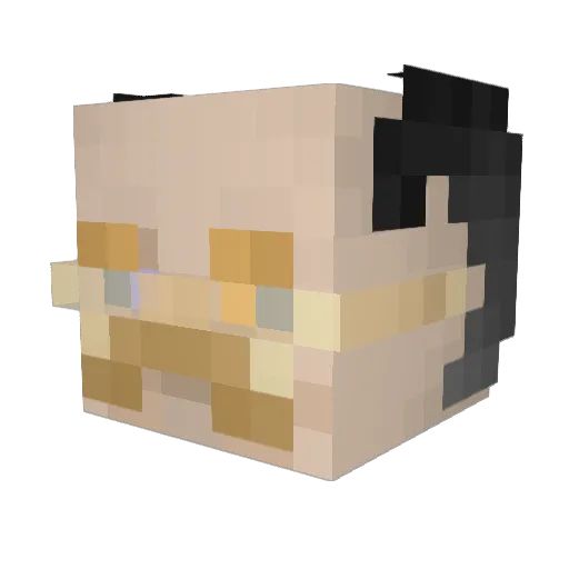 Krothen Minecraft avatar head, 3D render