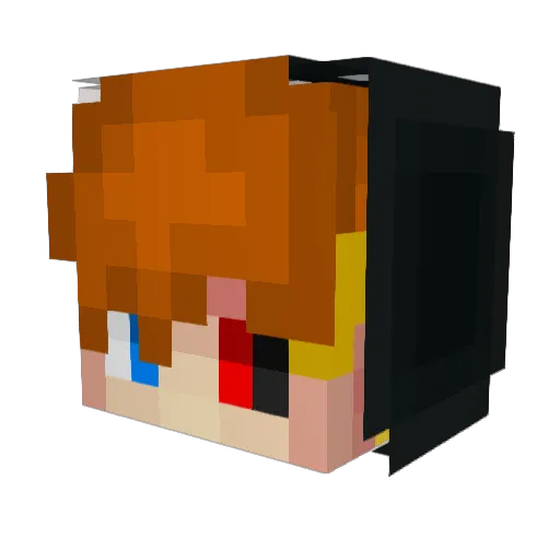 KrotosTV Minecraft avatar head, 3D render