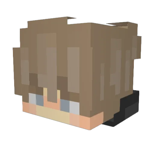 KroumZi Minecraft avatar head, 3D render