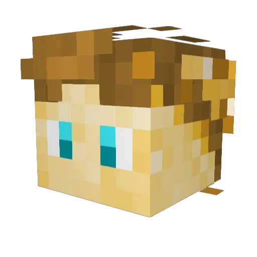 KroupiJRGoat Minecraft avatar head, 3D render