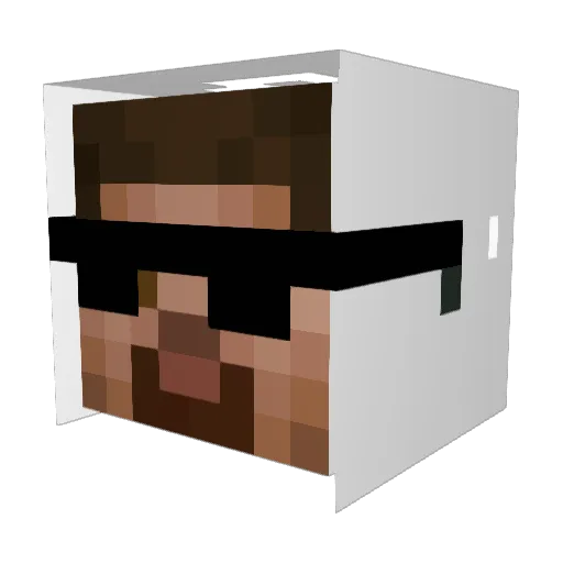 Krouwel_ Minecraft avatar head, 3D render