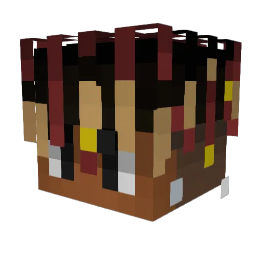 KrowZss Minecraft avatar head, 3D render