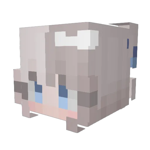 Kroweyy Minecraft avatar head, 3D render