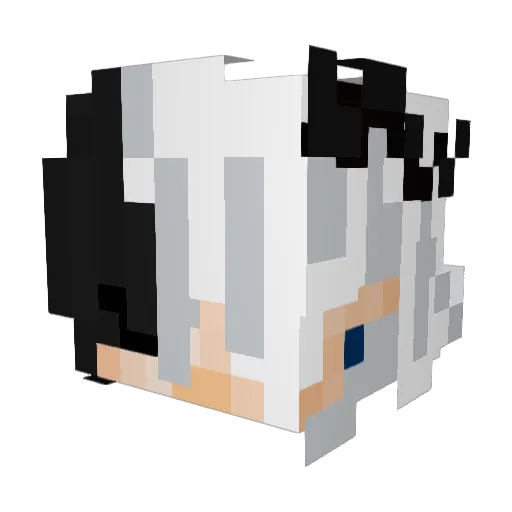 Krowfang_ Minecraft avatar head, 3D render