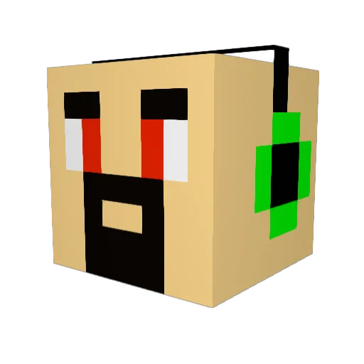 Krowler88 Minecraft avatar head, 3D render