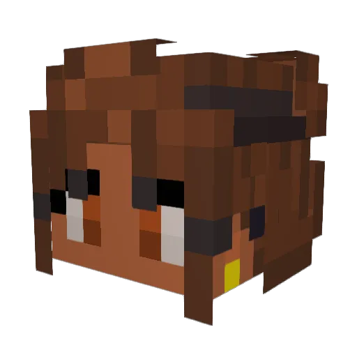 Krowned_ Minecraft avatar head, 3D render