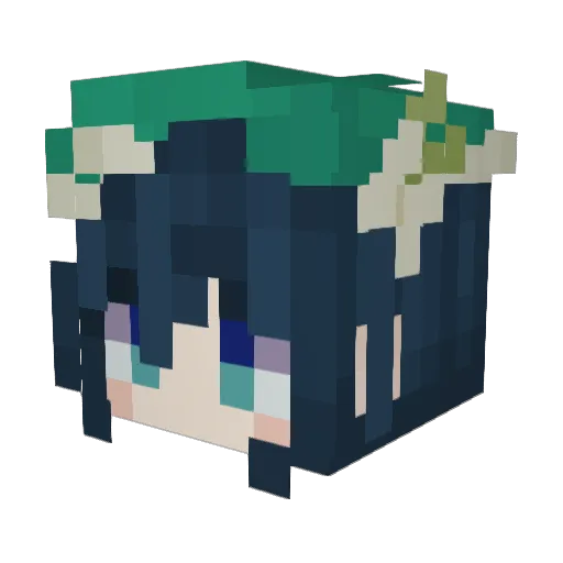 KroyerUWU Minecraft avatar head, 3D render