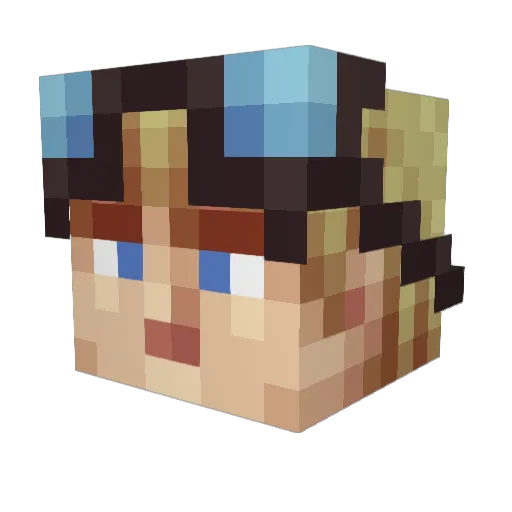 KrozZt Minecraft avatar head, 3D render