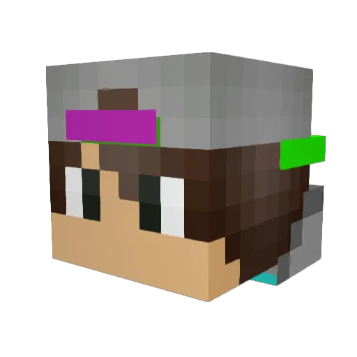 KrozyK Minecraft avatar head, 3D render