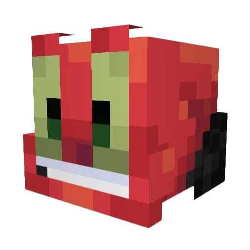Krqb Minecraft avatar head, 3D render