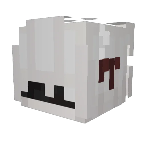 Krqj Minecraft avatar head, 3D render