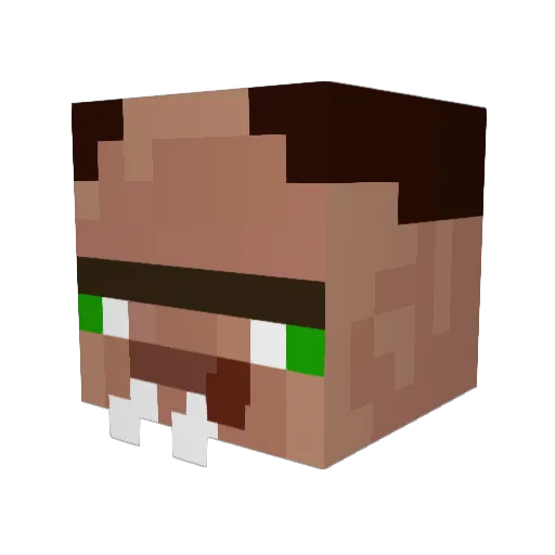 Krrabat Minecraft avatar head, 3D render