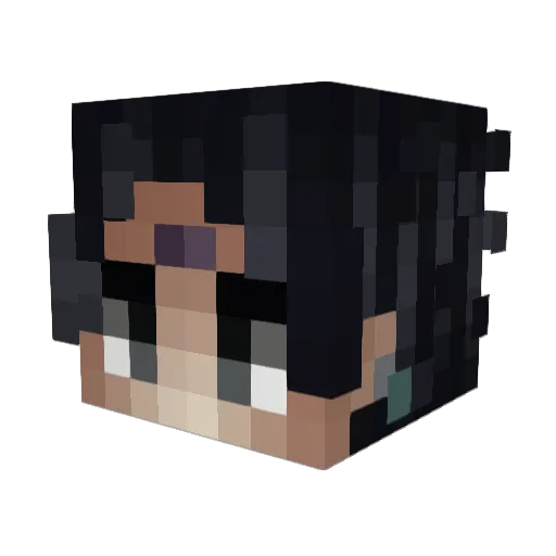 Krrollo Minecraft avatar head, 3D render
