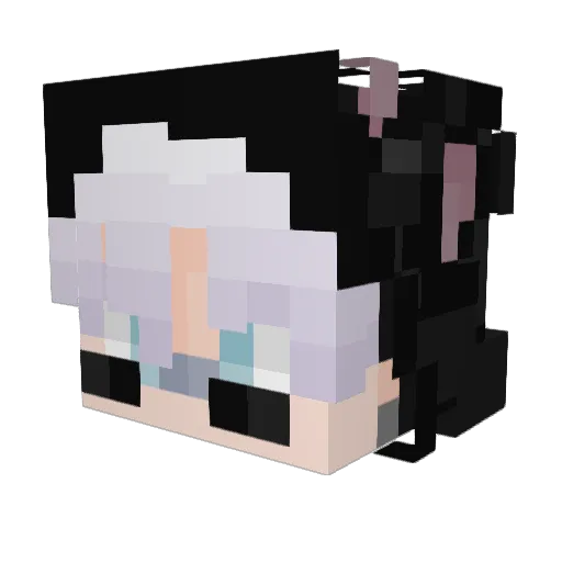 Krrtecek Minecraft avatar head, 3D render