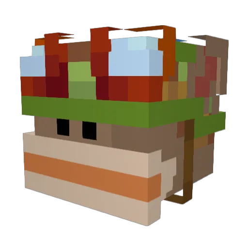 Krrual Minecraft avatar head, 3D render