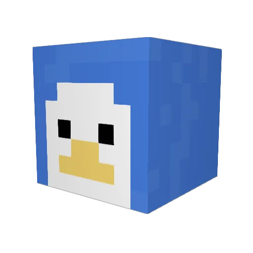 Krrym Minecraft avatar head, 3D render