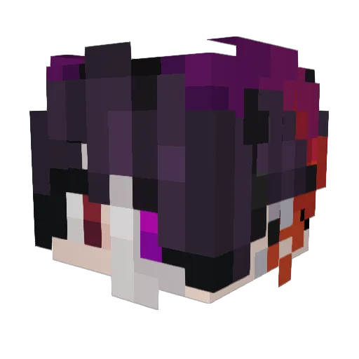 Krrys Minecraft avatar head, 3D render