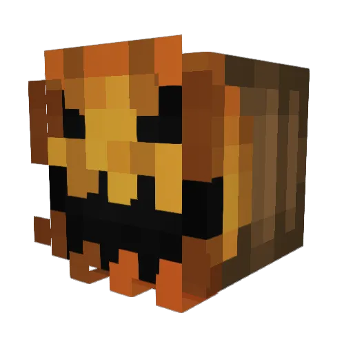 Kru3melM0nster Minecraft avatar head, 3D render