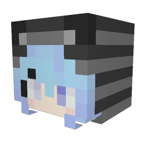 Kru Minecraft avatar head, 3D render