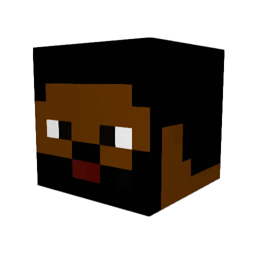 Krucial5 Minecraft avatar head, 3D render
