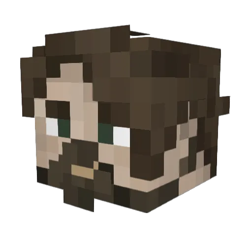 Kruegh Minecraft avatar head, 3D render