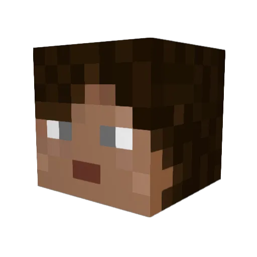 Kruion Minecraft avatar head, 3D render