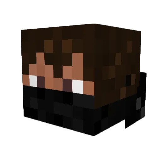 Krujah Minecraft avatar head, 3D render
