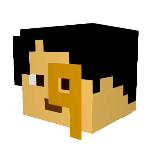 Krujt Minecraft avatar head, 3D render