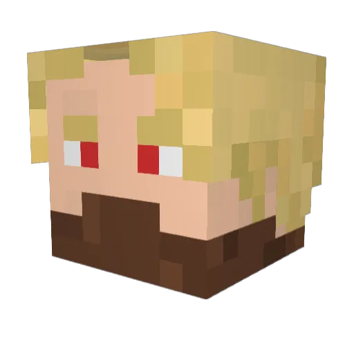 Krul_ Minecraft avatar head, 3D render