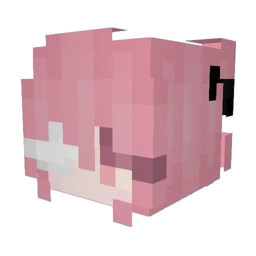 Krulity Minecraft avatar head, 3D render