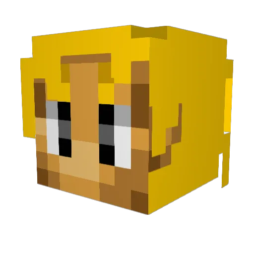 Krulos Minecraft avatar head, 3D render
