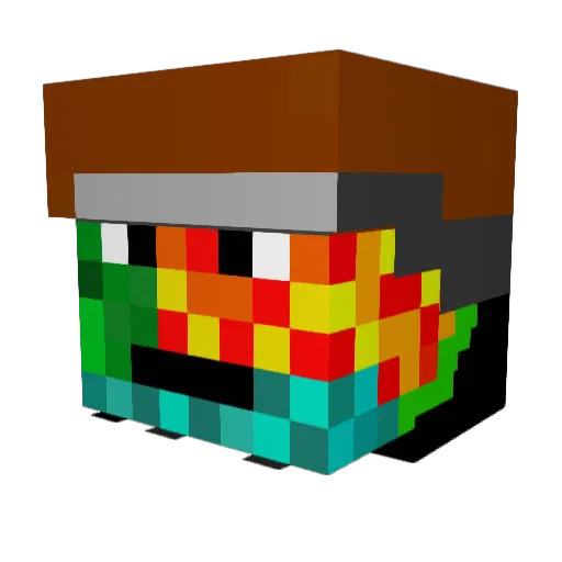 KrumbleK Minecraft avatar head, 3D render