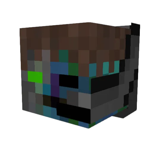 KrumzlezMC Minecraft avatar head, 3D render