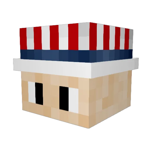 Kruncch Minecraft avatar head, 3D render