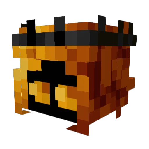 Kruncy Minecraft avatar head, 3D render