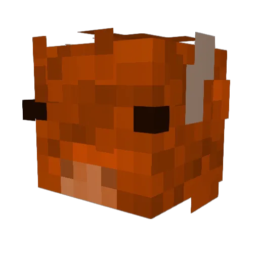 Krungk Minecraft avatar head, 3D render