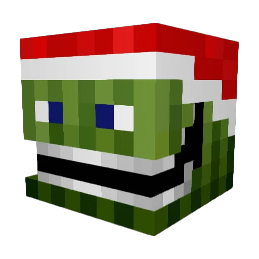 Krupcakes Minecraft avatar head, 3D render