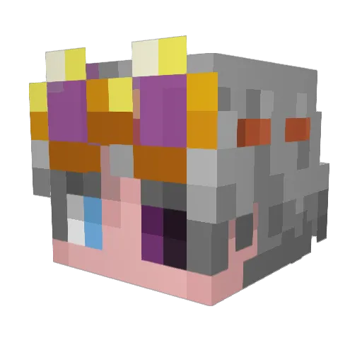 KrupeVd Minecraft avatar head, 3D render