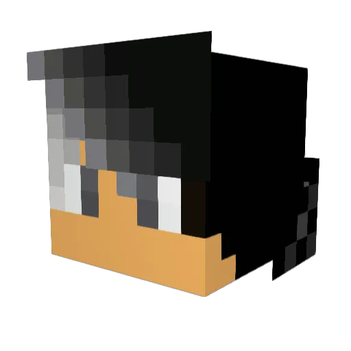 KruptionYT Minecraft avatar head, 3D render