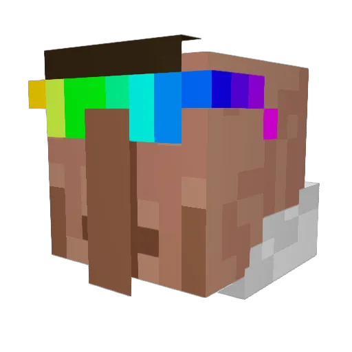 Kruptt Minecraft avatar head, 3D render