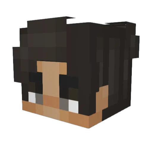 Kruseified Minecraft avatar head, 3D render
