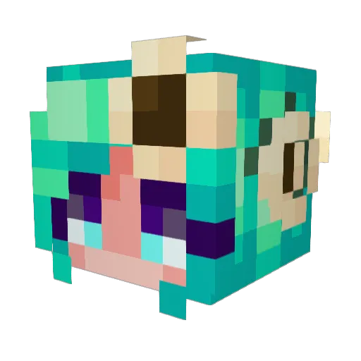 Krusher115 Minecraft avatar head, 3D render